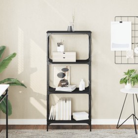 Librería de 4 estantes madera ingeniería negro 59x35x132 cm de , Librerías y estanterías - Ref: Foro24-837617, Precio: 49,76 ...