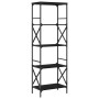 Librería de 5 estantes madera ingeniería negro 59x35x171 cm de , Librerías y estanterías - Ref: Foro24-837622, Precio: 60,75 ...
