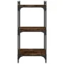 Bookcase with 3 shelves engineered wood smoked oak 40x30x86 cm by , Bookcases and shelves - Ref: Foro24-837629, Price: 35,03 ...