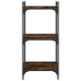 Librería 3 estantes madera ingeniería roble ahumado 40x30x86 cm de , Librerías y estanterías - Ref: Foro24-837629, Precio: 35...