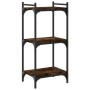 Librería 3 estantes madera ingeniería roble ahumado 40x30x86 cm de , Librerías y estanterías - Ref: Foro24-837629, Precio: 35...