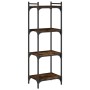Librería 4 estantes madera ingeniería roble ahumado 40x30x120cm de , Librerías y estanterías - Ref: Foro24-837634, Precio: 43...