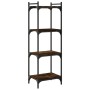 Librería 4 estantes madera ingeniería roble ahumado 40x30x120cm de , Librerías y estanterías - Ref: Foro24-837634, Precio: 43...