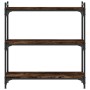 Librería 3 estantes madera ingeniería roble ahumado 80x30x86 cm de , Librerías y estanterías - Ref: Foro24-837669, Precio: 47...