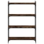 Librería 4 estantes madera ingeniería roble ahumado 80x30x120cm de , Librerías y estanterías - Ref: Foro24-837674, Precio: 57...