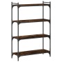 Librería 4 estantes madera ingeniería roble ahumado 80x30x120cm de , Librerías y estanterías - Ref: Foro24-837674, Precio: 57...