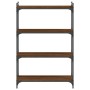 Librería 4 estantes madera ingeniería roble marrón 80x30x120 cm de , Librerías y estanterías - Ref: Foro24-837676, Precio: 59...