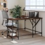 Escritorio madera de ingeniería roble marrón 139x139x75 cm de , Escritorios - Ref: Foro24-837591, Precio: 91,78 €, Descuento: %