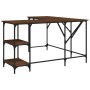 Escritorio madera de ingeniería roble marrón 139x139x75 cm de , Escritorios - Ref: Foro24-837591, Precio: 91,78 €, Descuento: %