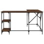 Escritorio madera de ingeniería roble marrón 139x139x75 cm de , Escritorios - Ref: Foro24-837591, Precio: 91,78 €, Descuento: %