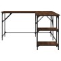 Escritorio madera de ingeniería roble marrón 139x139x75 cm de , Escritorios - Ref: Foro24-837591, Precio: 91,78 €, Descuento: %