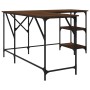 Escritorio madera de ingeniería roble marrón 139x139x75 cm de , Escritorios - Ref: Foro24-837591, Precio: 91,78 €, Descuento: %