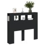 Cabecero con LED madera de ingeniería negro 120x18,5x103,5 cm de , Cabeceros y pies de cama - Ref: Foro24-837338, Precio: 78,...
