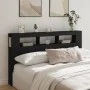 Headboard with LED black engineered wood 180x18.5x103.5 cm by , Headboards and footboards - Ref: Foro24-837359, Price: 101,70...