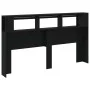 Cabecero con LED madera de ingeniería negro 180x18,5x103,5 cm de , Cabeceros y pies de cama - Ref: Foro24-837359, Precio: 101...