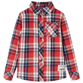 Camisa a cuadros infantil rojo y azul marino 92 de , Camisetas para niños - Ref: Foro24-13169, Precio: 10,96 €, Descuento: %