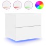 Mesita de noche de pared con luces LED blanco de , Mesitas de noche - Ref: Foro24-836812, Precio: 59,22 €, Descuento: %