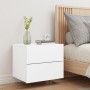 Mesita de noche de pared con luces LED blanco de , Mesitas de noche - Ref: Foro24-836812, Precio: 59,22 €, Descuento: %
