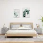 Wall bedside tables with LED lights 2 pcs concrete gray by , Nightstands - Ref: Foro24-836819, Price: 78,63 €, Discount: %