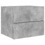 Wall bedside tables with LED lights 2 pcs concrete gray by , Nightstands - Ref: Foro24-836819, Price: 78,63 €, Discount: %
