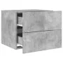 Wall bedside tables with LED lights 2 pcs concrete gray by , Nightstands - Ref: Foro24-836819, Price: 78,63 €, Discount: %