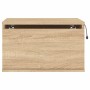 Mesitas de noche de pared con luces LED 2 unidades roble Sonoma de , Mesitas de noche - Ref: Foro24-836831, Precio: 67,63 €, ...