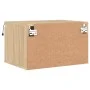 Wall bedside tables with LED lights 2 units Sonoma Oak by , Nightstands - Ref: Foro24-836831, Price: 65,63 €, Discount: %