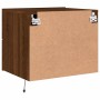 Mesitas de noche de pared con luces LED 2 unidades roble marrón de , Mesitas de noche - Ref: Foro24-836825, Precio: 96,53 €, ...