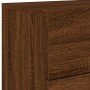 Mesitas de noche de pared con luces LED 2 unidades roble marrón de , Mesitas de noche - Ref: Foro24-836825, Precio: 96,53 €, ...