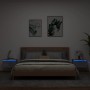 Mesitas de noche de pared con luces LED 2 uds gris hormigón de , Mesitas de noche - Ref: Foro24-836833, Precio: 75,38 €, Desc...