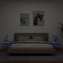 Wall bedside tables with LED lights 2 pcs concrete gray by , Nightstands - Ref: Foro24-836833, Price: 73,70 €, Discount: %