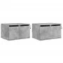 Wall bedside tables with LED lights 2 pcs concrete gray by , Nightstands - Ref: Foro24-836833, Price: 73,70 €, Discount: %