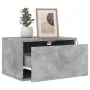Wall bedside tables with LED lights 2 pcs concrete gray by , Nightstands - Ref: Foro24-836833, Price: 73,70 €, Discount: %