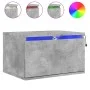 Wall bedside tables with LED lights 2 pcs concrete gray by , Nightstands - Ref: Foro24-836833, Price: 73,70 €, Discount: %