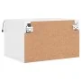 Wall bedside tables with LED lights 2 units white by , Nightstands - Ref: Foro24-836827, Price: 66,67 €, Discount: %