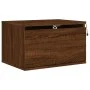 Mesita de noche de pared con luces LED roble marrón de , Mesitas de noche - Ref: Foro24-836838, Precio: 31,54 €, Descuento: %