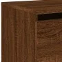 Mesita de noche de pared con luces LED roble marrón de , Mesitas de noche - Ref: Foro24-836838, Precio: 31,54 €, Descuento: %
