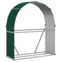 Leñero de acero galvanizado verde 120x45x140 cm de , Bolsas y soportes de leña - Ref: Foro24-364541, Precio: 54,28 €, Descuen...