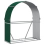 Leñero de acero galvanizado verde 120x45x140 cm de , Bolsas y soportes de leña - Ref: Foro24-364541, Precio: 54,93 €, Descuen...