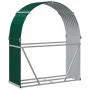 Leñero de acero galvanizado verde 120x45x140 cm de , Bolsas y soportes de leña - Ref: Foro24-364541, Precio: 54,28 €, Descuen...