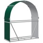 Leñero de acero galvanizado verde 120x45x140 cm de , Bolsas y soportes de leña - Ref: Foro24-364541, Precio: 54,93 €, Descuen...