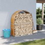 Leñero de acero galvanizado marrón claro 120x45x140 cm de , Bolsas y soportes de leña - Ref: Foro24-364581, Precio: 51,76 €, ...
