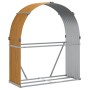 Leñero de acero galvanizado marrón claro 120x45x140 cm de , Bolsas y soportes de leña - Ref: Foro24-364581, Precio: 51,76 €, ...