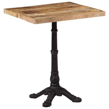 Mesa de bistró madera de mango rugosa 60x60x77 cm en Mesas de comedor | Comprar online en Foru.es