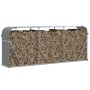 Leñero de acero galvanizado gris claro 234x45x100 cm de , Bolsas y soportes de leña - Ref: Foro24-364555, Precio: 62,23 €, De...