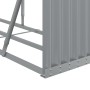 Leñero de acero galvanizado gris claro 234x45x100 cm de , Bolsas y soportes de leña - Ref: Foro24-364555, Precio: 62,23 €, De...