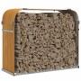 Leñero de acero galvanizado marrón claro 120x45x100 cm de , Bolsas y soportes de leña - Ref: Foro24-364583, Precio: 47,94 €, ...