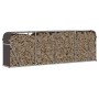 Leñero de acero galvanizado marrón 300x45x100 cm de , Bolsas y soportes de leña - Ref: Foro24-364576, Precio: 86,66 €, Descue...