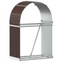 Leñero de acero galvanizado marrón 80x45x120 cm de , Bolsas y soportes de leña - Ref: Foro24-364569, Precio: 57,10 €, Descuen...