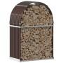 Leñero de acero galvanizado marrón 80x45x120 cm de , Bolsas y soportes de leña - Ref: Foro24-364569, Precio: 57,10 €, Descuen...